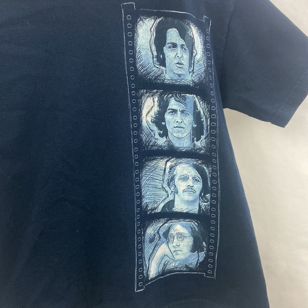 The Beatles 2005 Apple Corp. Kids Youth Size Large Navy Blue T Shirt - Picture 2 of 6